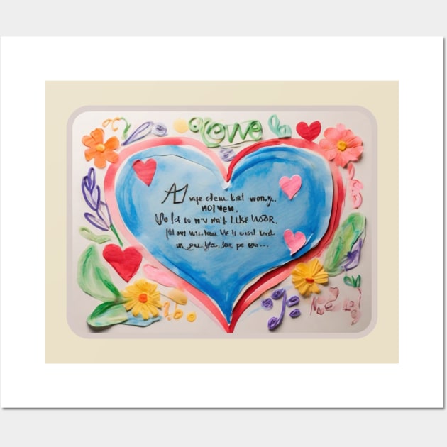 Mothers day, Words Straight from the Heart: A Child's Love for Mom, Mom Gift, Wall Art by benzshope